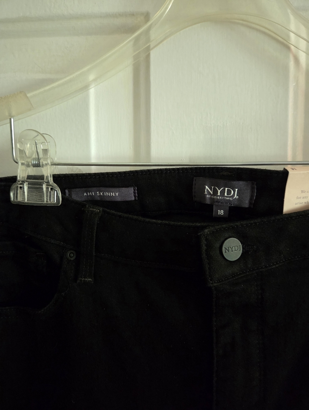 NYDJ Ami Skinny Lift Tuck Black Stretch Jeans Size 18 NWT - Picture 4 of 8